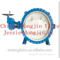 Resilient Seated Double-eccentric butterfly valve,butterfly valve gearbox
